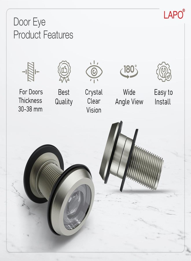 LAPO Door Eye Viewer with 180 Degree Wide Angle - Peephole for Front Door Security, Matte Finish (Pack of 1) - Image 5